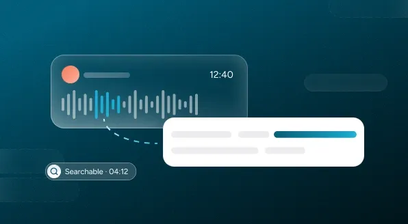 A call made searchable alongside its transcript