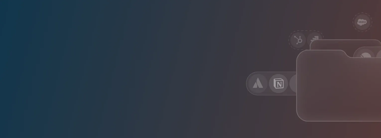 Folders and connected tools behind one answer